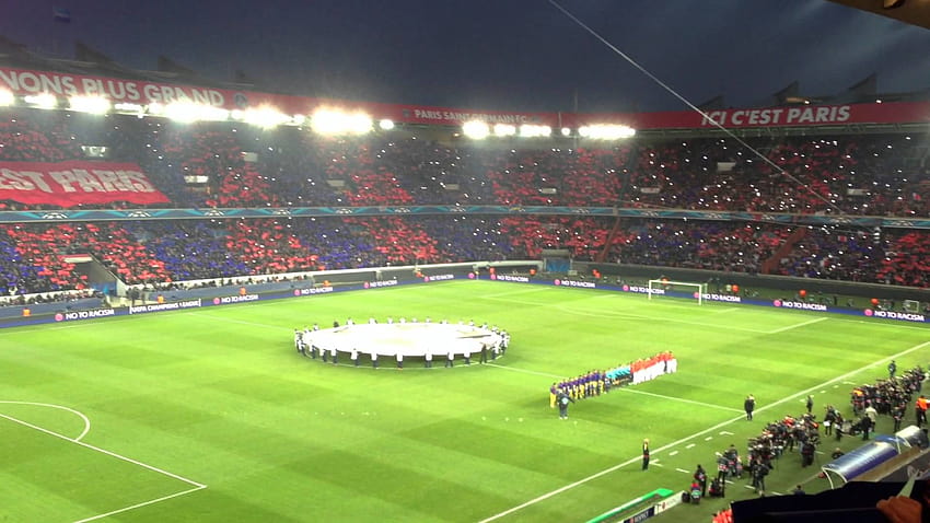 Entrée des joueurs & hymne Champion's League Paris SG vs FC, parc des princes HD wallpaper
