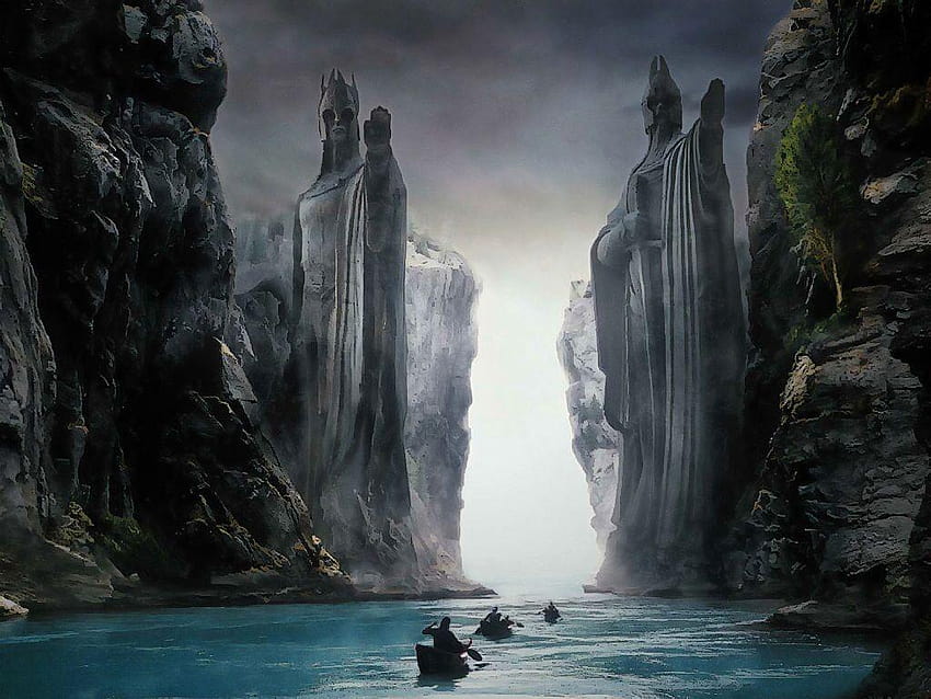 This depicts the Argonath, the ancient statues of HD wallpaper