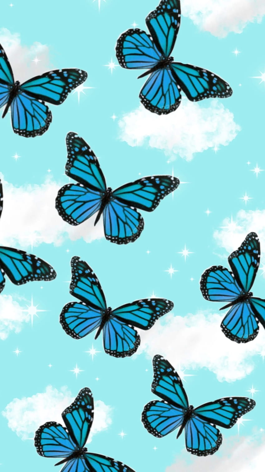 Download Butterfly Aesthetic Blue Wings Wallpaper  Wallpaperscom