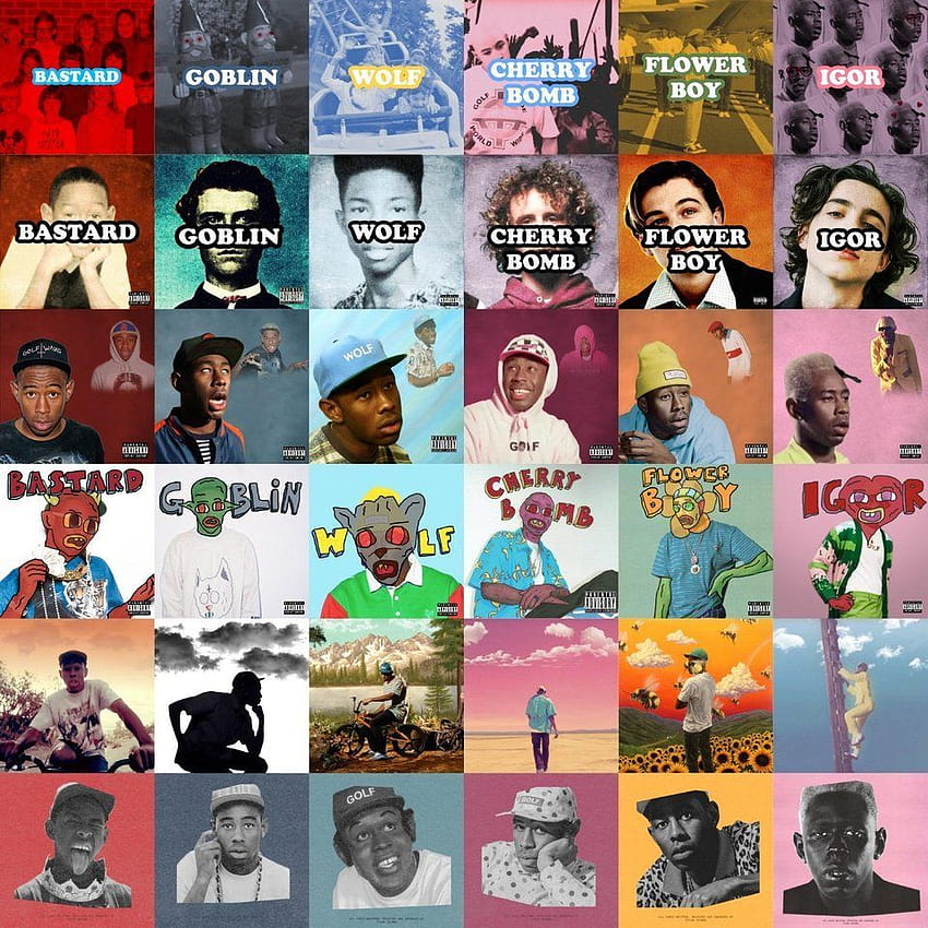 Every Tyler, the Creator album cover in the style of every Tyler, rap albums  HD phone wallpaper | Pxfuel