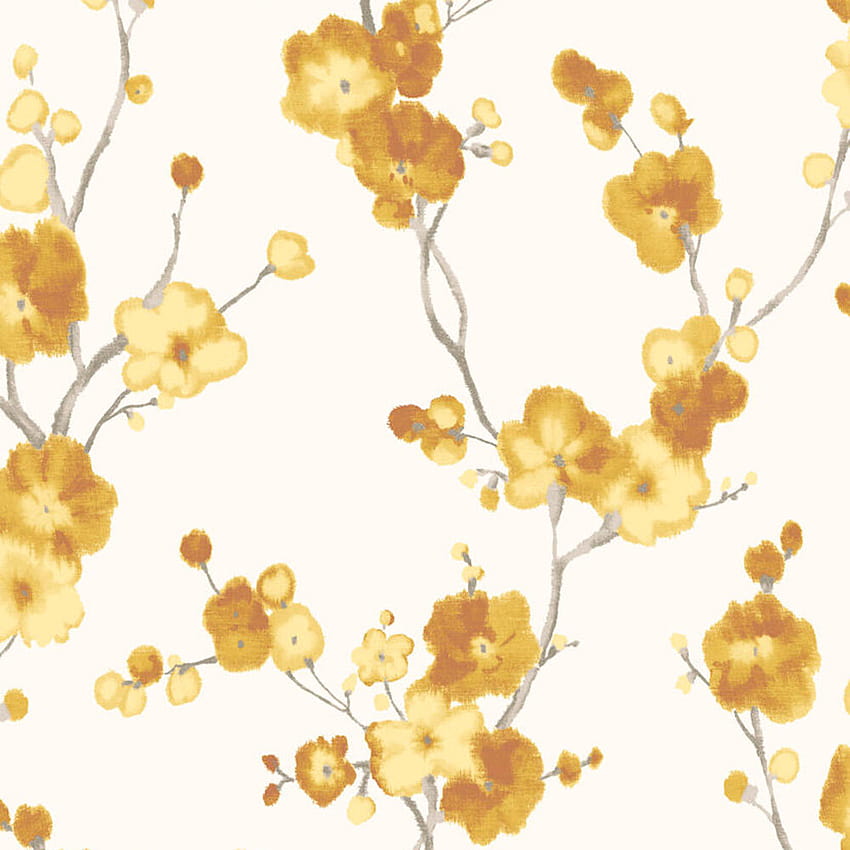 Walls Republic Watercolor Minimalist Blossoms Floral 33' x 20.8, spring flower minimalist HD phone wallpaper