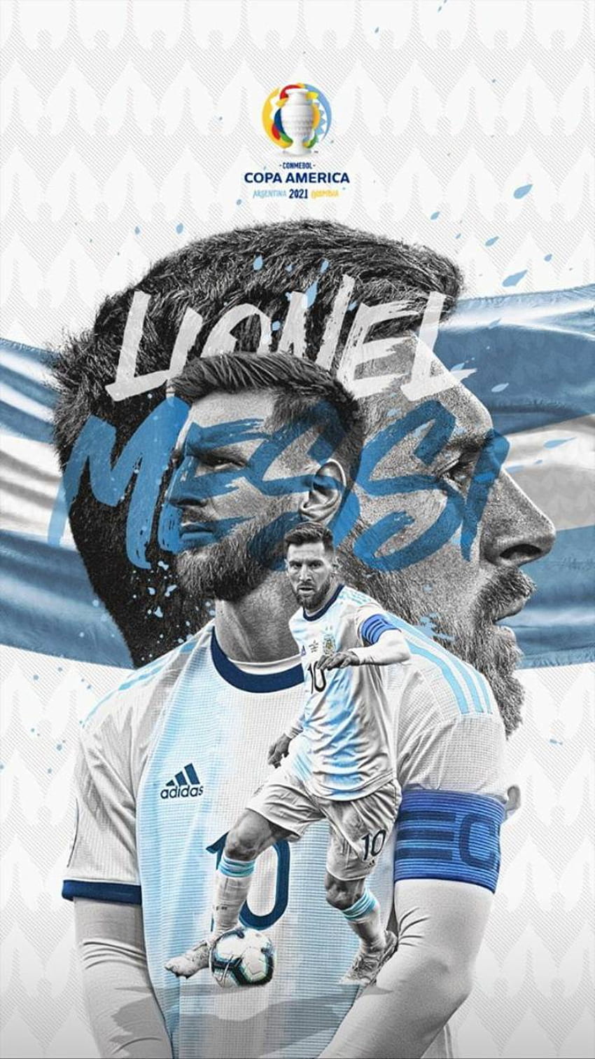 Lionel Messi autorstwa JoshuaRiki, Messi Argentyna 2021 Tapeta na telefon HD