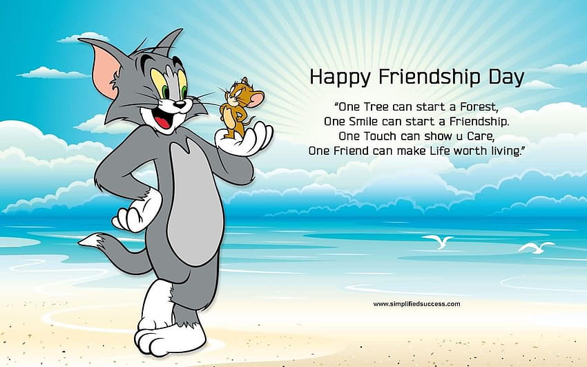 행복한 우정의 날 Tom And Jerry Share On Timeline, 행복한 우정의 날의 톰과 제리 HD 월페이퍼