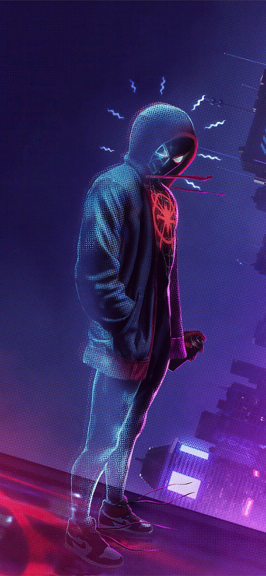 spider man miles morales noise in 2020, spider man miles morales ps5 mobile HD phone wallpaper