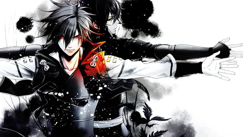Hakuouki Shinsengumi Kitan und Hintergründe, coole Anime-Dark-Boy-Waffe HD-Hintergrundbild