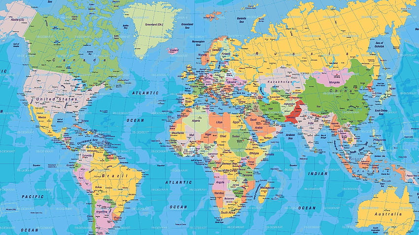 Peta Dunia Politik Kosong Peta Dunia Segar Resolusi Tinggi, peta politik Wallpaper HD