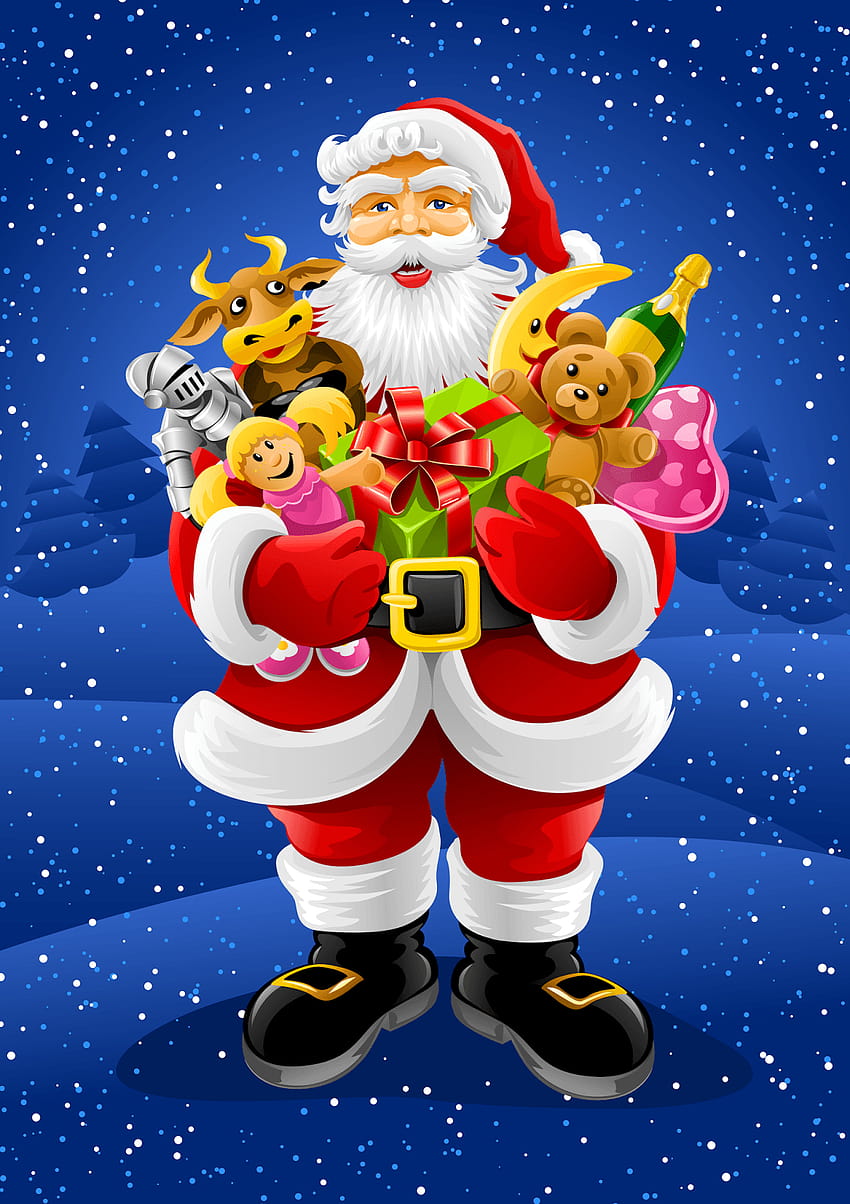 Santa Claus Drawing , Backgrounds, santa workshop HD phone ...