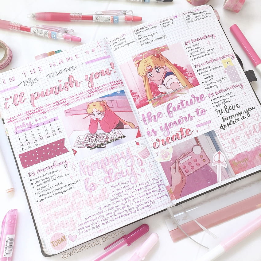 AnimeJournal•AnimeJournalFlipThrough — New anime journal spread.. + plan  with me..
