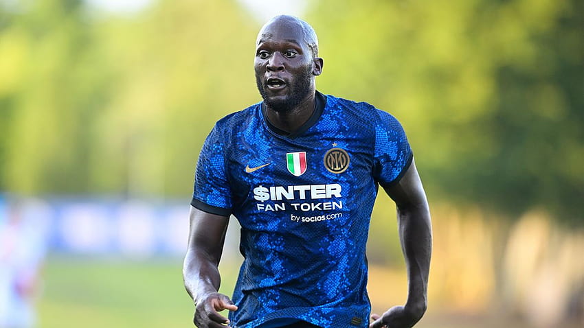 L'attaccante dell'Inter Romelu Lukaku è stato collegato al ritorno al Chelsea Sfondo HD
