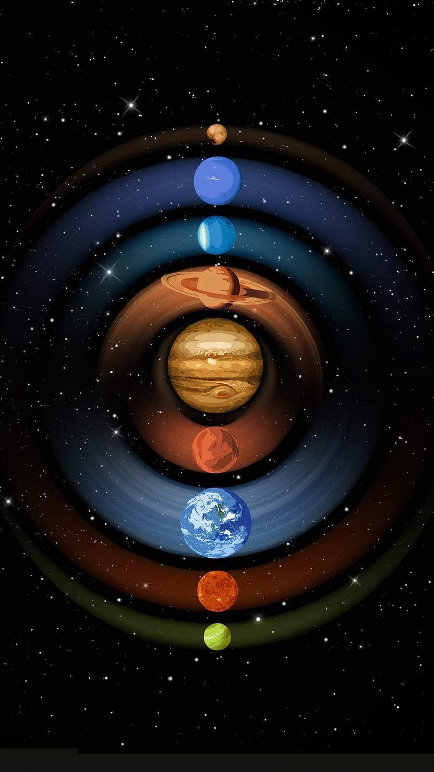 Unser Sonnensystem iPhone, bewegliches Sonnensystem HD-Handy-Hintergrundbild