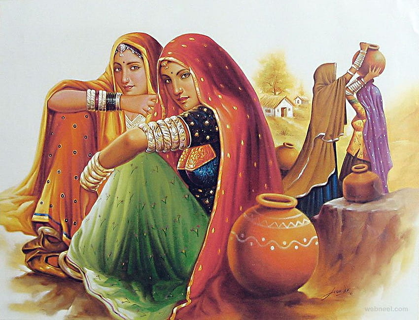 Drawing Of Rajasthani Culture, rajasthan culture HD wallpaper