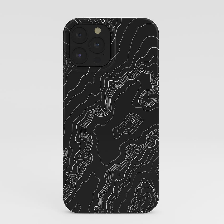 Black & White Topography map iPhone Case by Mydream HD電話の壁紙