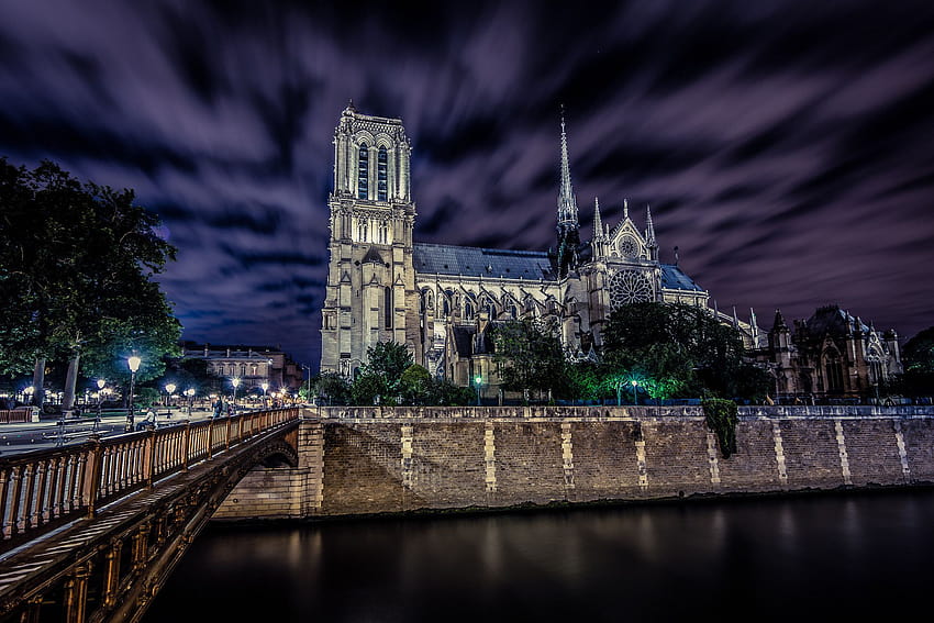 1280x1024px, 720P Free download | notre dame night HD wallpaper | Pxfuel