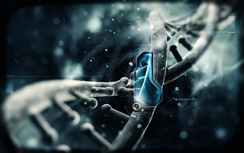 Blue, Science Fiction, Anime, Dna, Science, Schematic HD wallpaper