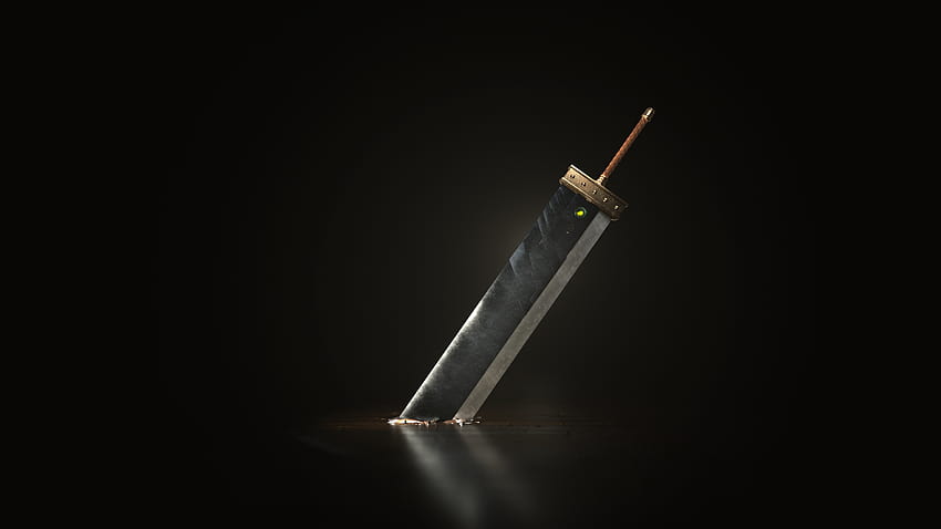 Decidí rehacer el visual del menú principal original de FFVII con mi propia versión de la espada destructora. : FFVIIRemake, espada fondo de pantalla