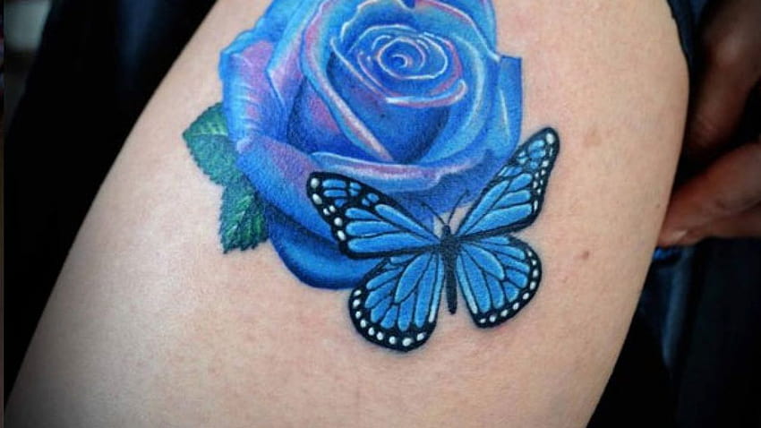 81 Beautiful Blue Rose Tattoo Ideas [2024 Inspiration Guide] | Rose tattoos  for women, Blue rose tattoos, Rose neck tattoo