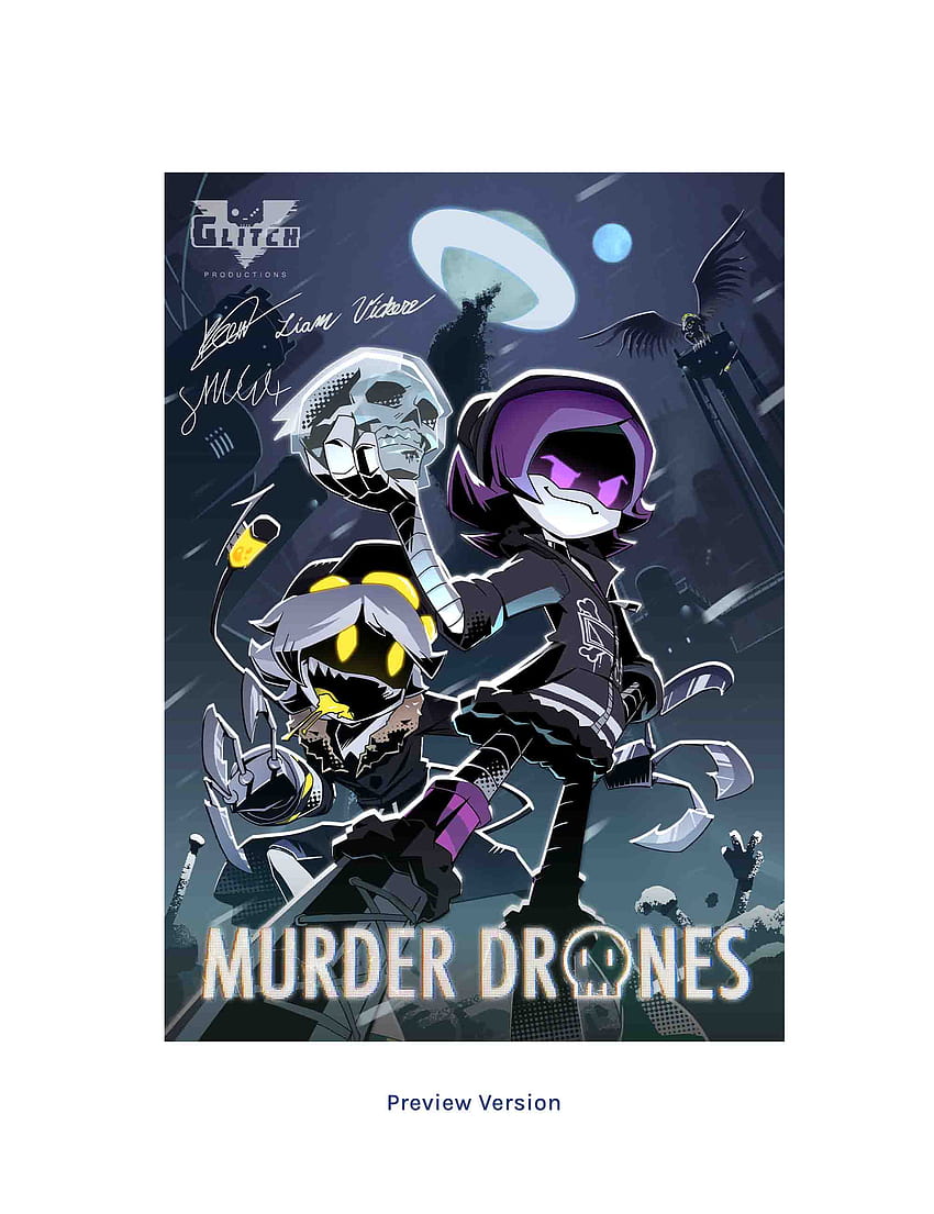 FIRMADO) Afiche de Murder Drones fondo de pantalla del teléfono