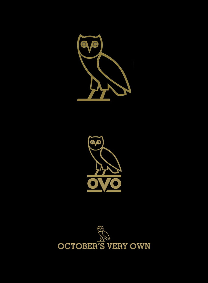 Logo i znak słowny OVO dla linii odzieżowej Drake's made in Canada, drake ovo Tapeta na telefon HD