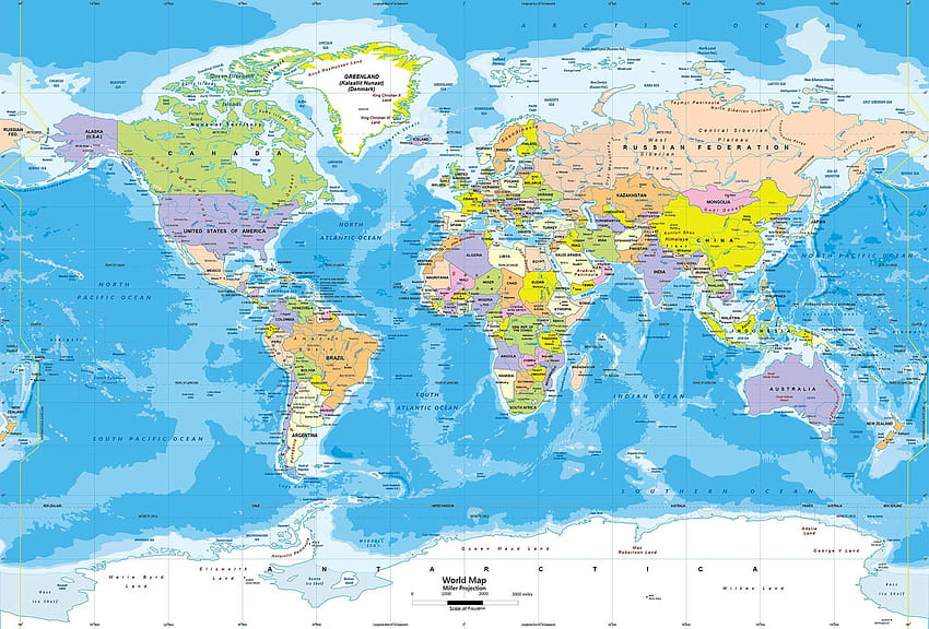 Mappa del mondo stampabile, PNG, in PDF, mappa del mondo 2021 Sfondo HD