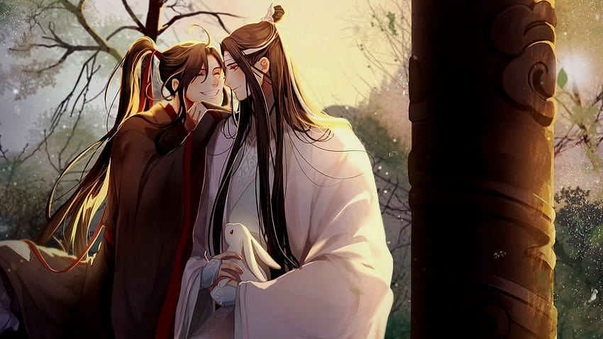 Anime, Mo Dao Zu Shi, Kiss, Lan Wangji, Lan Zhan, Wei Wuxian, Wei Ying, HD  wallpaper