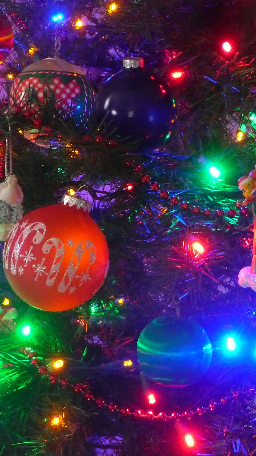 Christmas Tree Colorful Lights Android, christmas cool HD phone ...