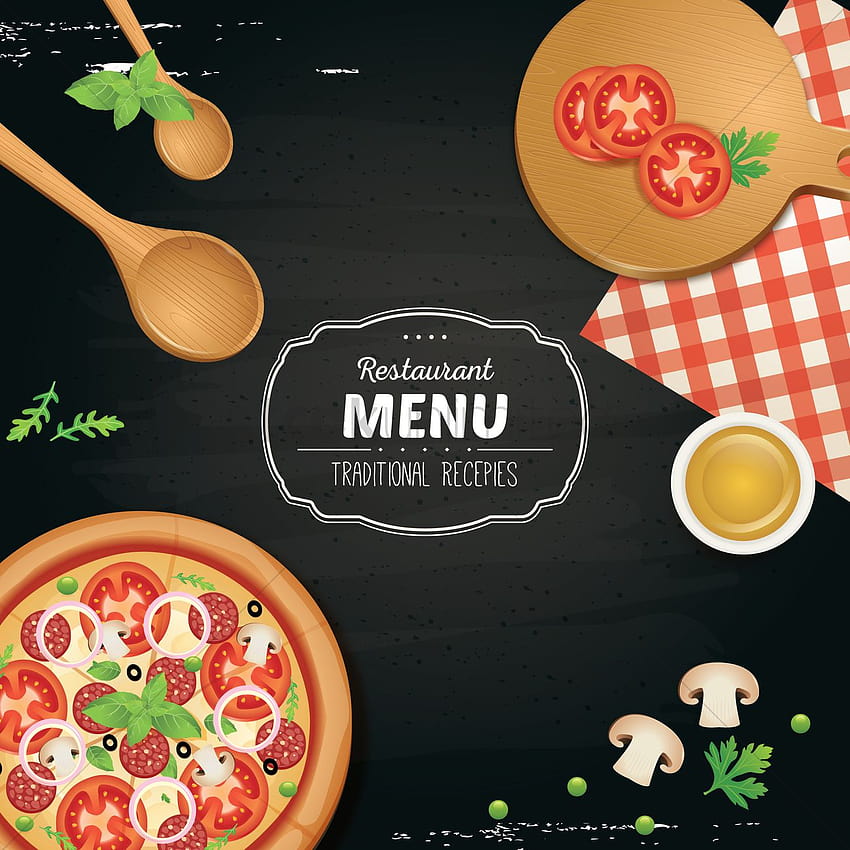 Restaurant menu Vector, menu card HD phone wallpaper