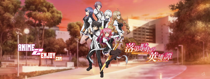 1016700 anime, Rakudai Kishi No Cavalry, Stella Vermillion, Ayatsuji Ayase, Ikki Kurogane, ART, screenshot HD wallpaper