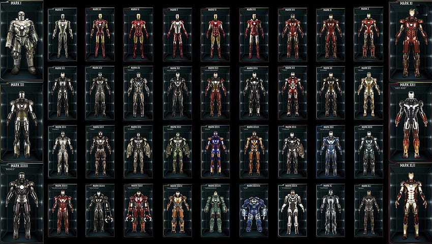 1360x768 All Iron Man Suits Laptop HD wallpaper