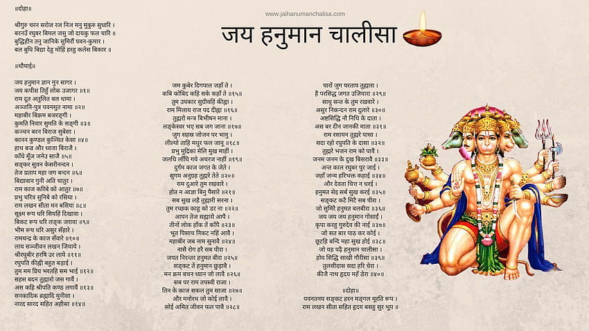 full hanuman chalisa hindi dalam format ke, hanuman chalisa full Wallpaper HD