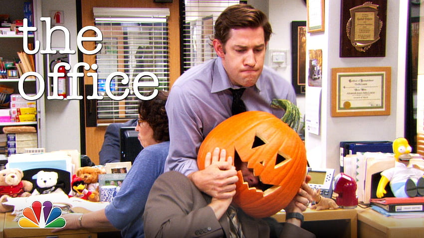 The Office Dwight Pumpkin Head HD wallpaper