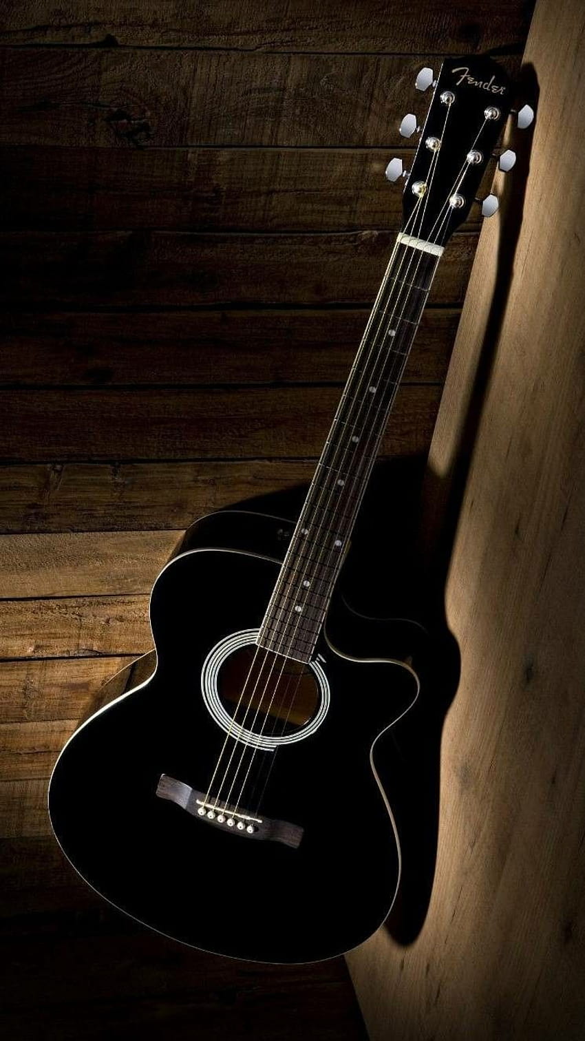 Черна китара, китара yamaha HD тапет за телефон