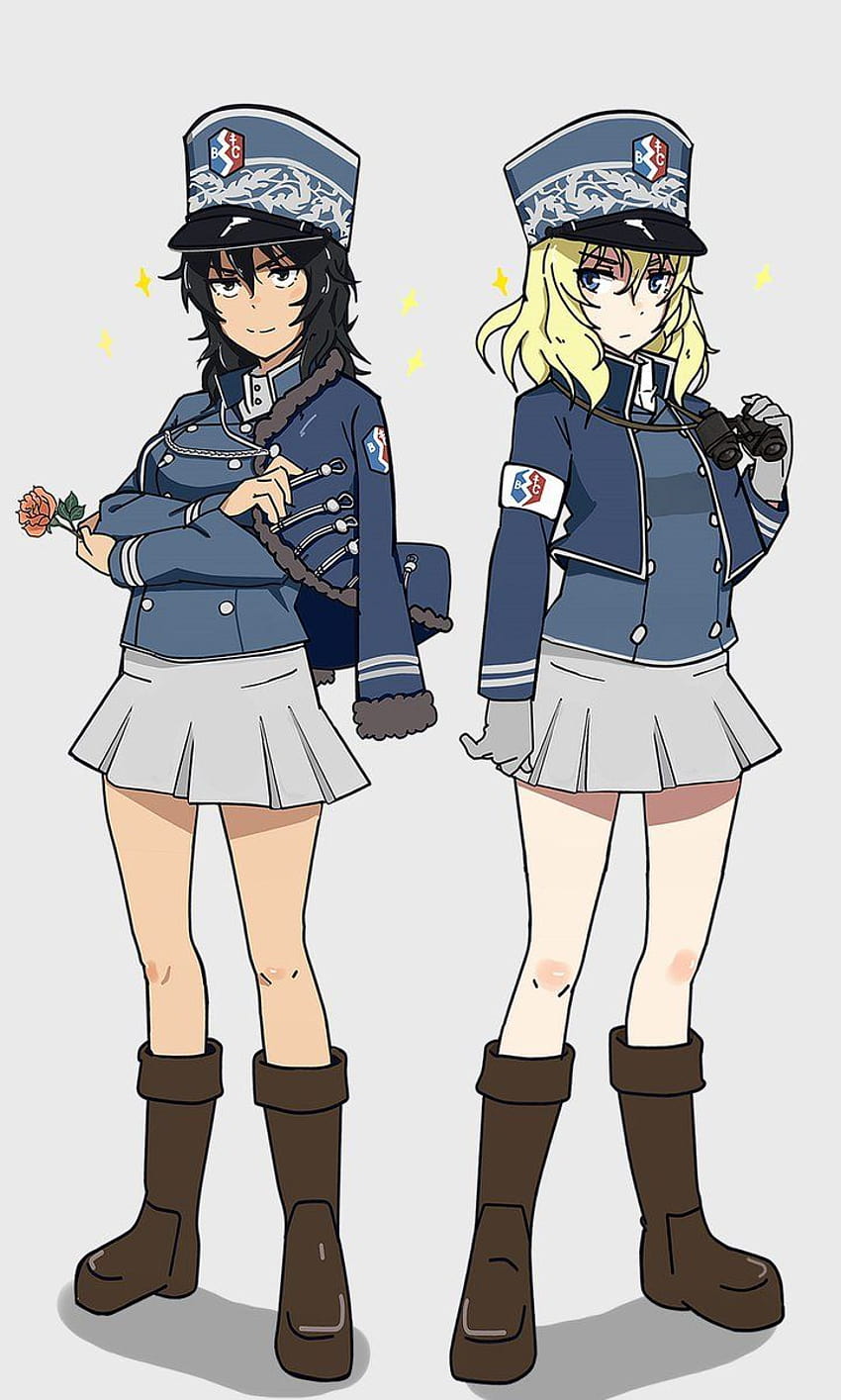 Pin on Girls und Panzer, military uniform girl anime HD phone wallpaper
