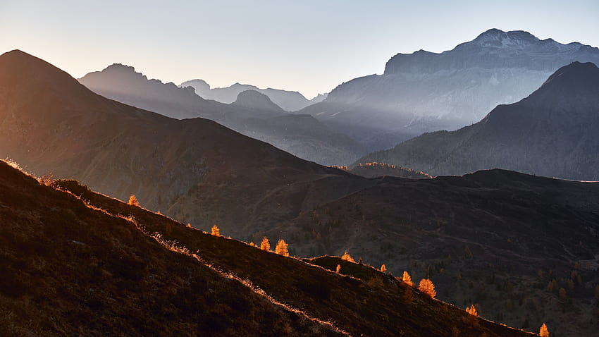 Giau Pass , Mountains, Dolomites, Mist, Foggy, Landscape, Italy, Nature, dolomites italy foggy mountains HD wallpaper