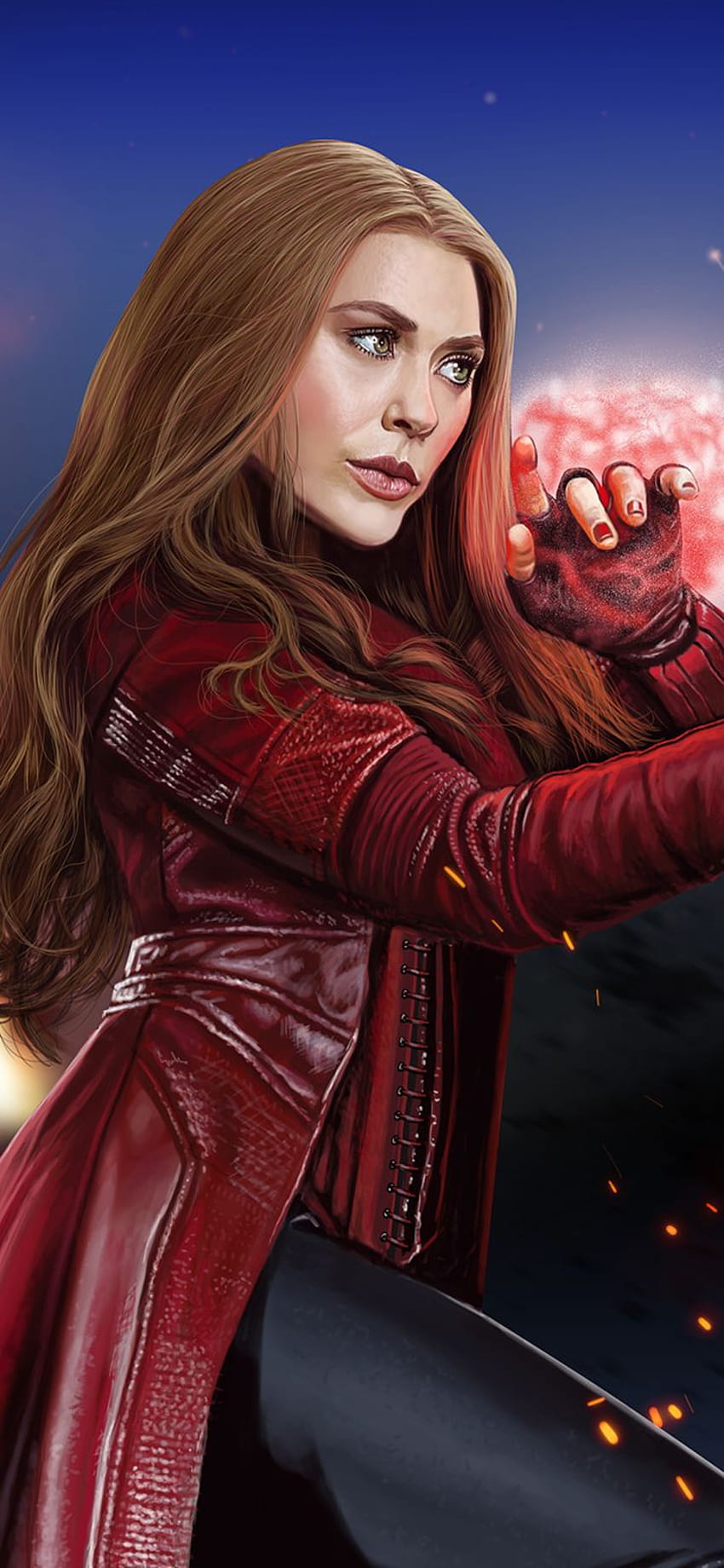1125x2436 Scarlet Witch New Artwork Iphone XS,Iphone 10,Iphone X , Backgrounds, and Pictur…, แม่มดแดง วอลล์เปเปอร์โทรศัพท์ HD