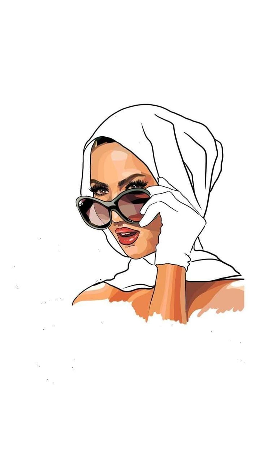 Luxyhijab on Hijab illustration / رسومات الحجاب, female anime hijab glasses HD phone wallpaper