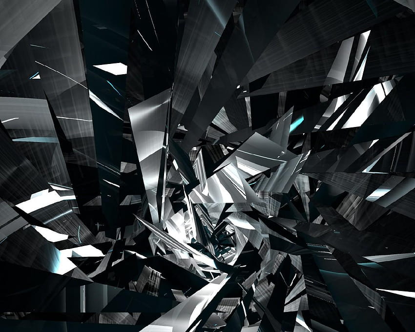 Black Crystal, black and dark blue crystals HD wallpaper