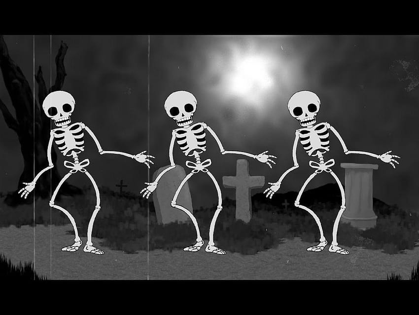 Scheletro di Halloween, scheletri spaventosi spettrali Sfondo HD