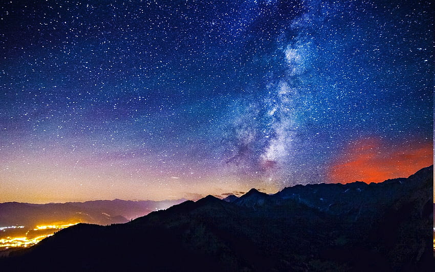 Stars in the Sky, road mountain stars sky HD wallpaper | Pxfuel