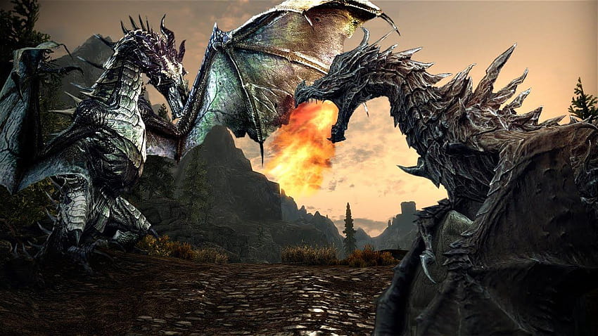 Skyrim Android Live Gameplay [First Android PC Game Stream], elder dragon skyrim HD wallpaper