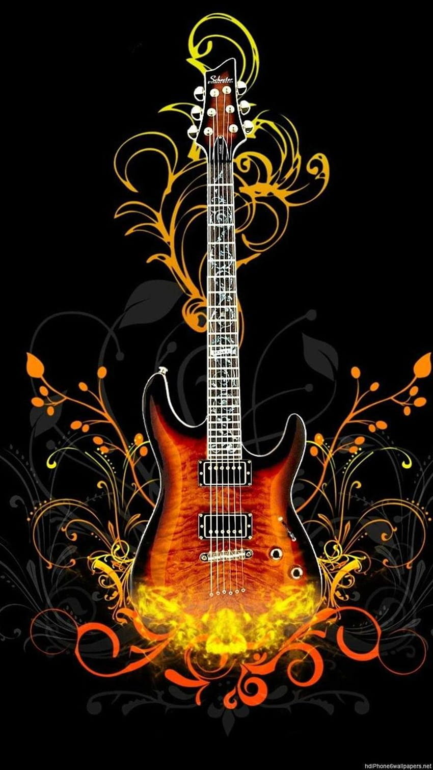 Guitar Discover more Bass Guitar, Electric Guitar, Guitar, Music, Musical Instrument . https:… in 2022, guitar art HD phone wallpaper