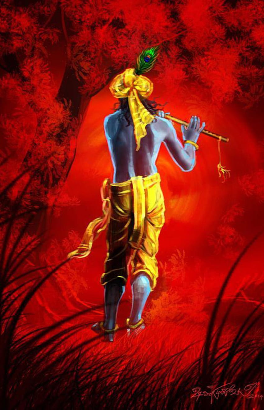 Lord Krishna for Android, krishna neon iphone HD phone wallpaper ...