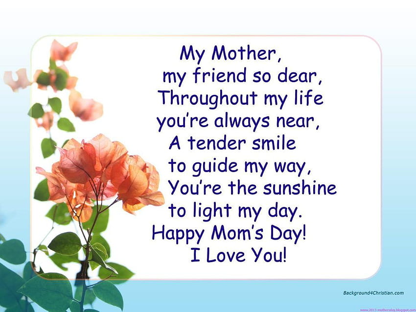 Wishing All Moms a wonderful Happy Mother's Day! HD wallpaper