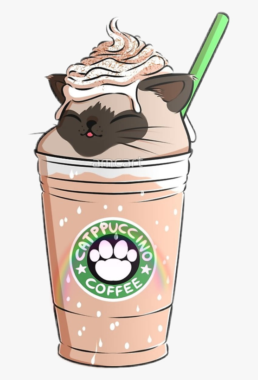 Kawaii lindo Starbucks, chica anime Starbucks fondo de pantalla del teléfono
