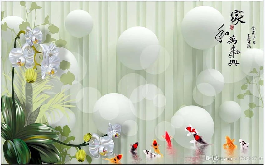 Custom 3d Wall Mural For Living Room Flower Mural Home And All Things Butterfly Flower Fish 3D TV Backgrounds Wall Ha For PC Halloween From A378286736, $10.54, floral halloween HD wallpaper