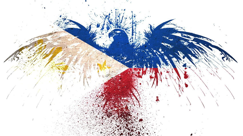Eagles hawk flagi filipiny białe tło, filipiński Tapeta HD