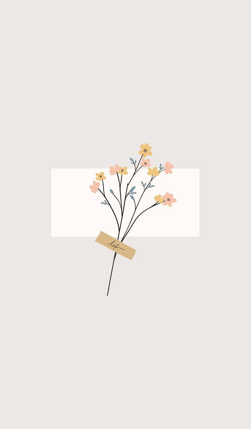 Wiosenna odnowa, wiosenny kwiat minimalistyczny Tapeta na telefon HD