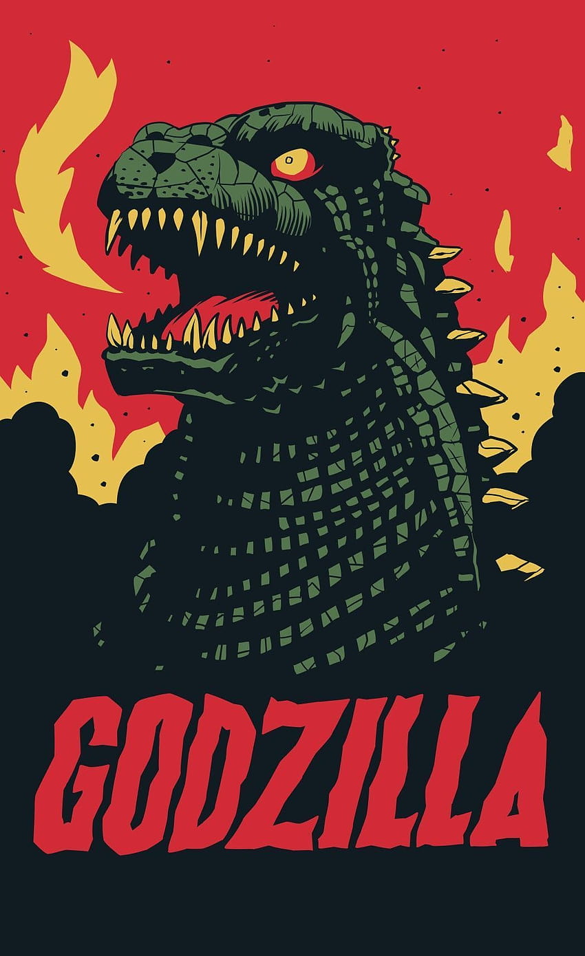 Godzilla classico, logo Godzilla Sfondo del telefono HD