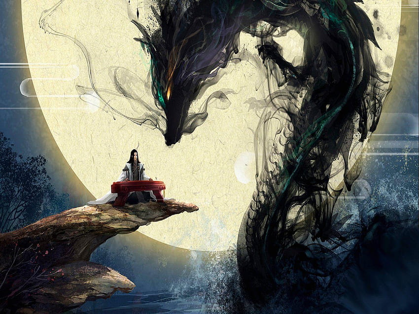 Music And Black Dragon, dragon black HD wallpaper | Pxfuel