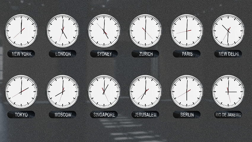 Световният часовник Световно време и дата, часовник на световния часовник по целия свят HD тапет