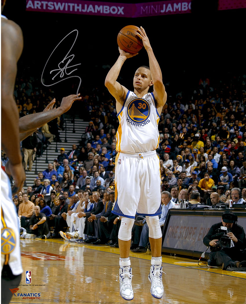 Stephen Curry Golden State Warriors autografado Papel de parede de celular HD